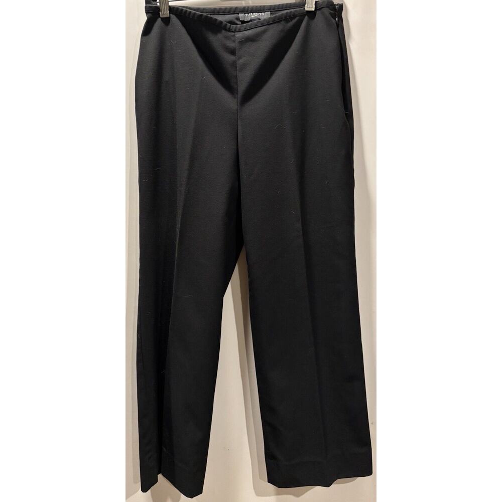 Talbots Petites Stretch Black Straight Women Pants Side Zip 6